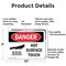 Signmission Hot Surface Sign, 7 in H x 10 in W, Aluminum, Hot Surface Do Not Touch OS-2PACK-DS-A-710-L-1363 - alternate 2